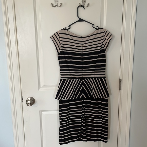 Taylor Black & Cream Striped Dress - Picture 2 of 6